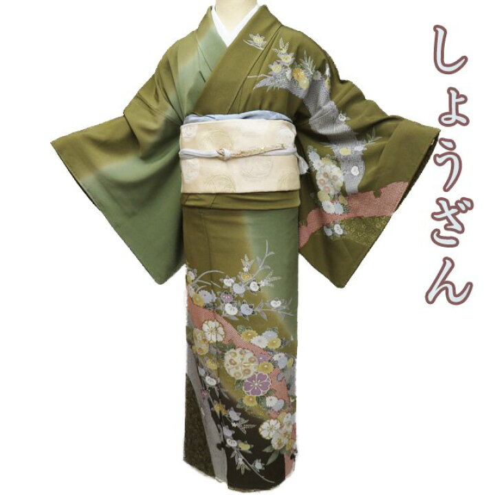 楽天市場】【 中古 】 訪問着 リサイクル着物 正絹 金駒刺繍  