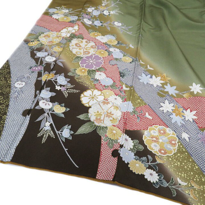 楽天市場】【 中古 】 訪問着 リサイクル着物 正絹 金駒刺繍 