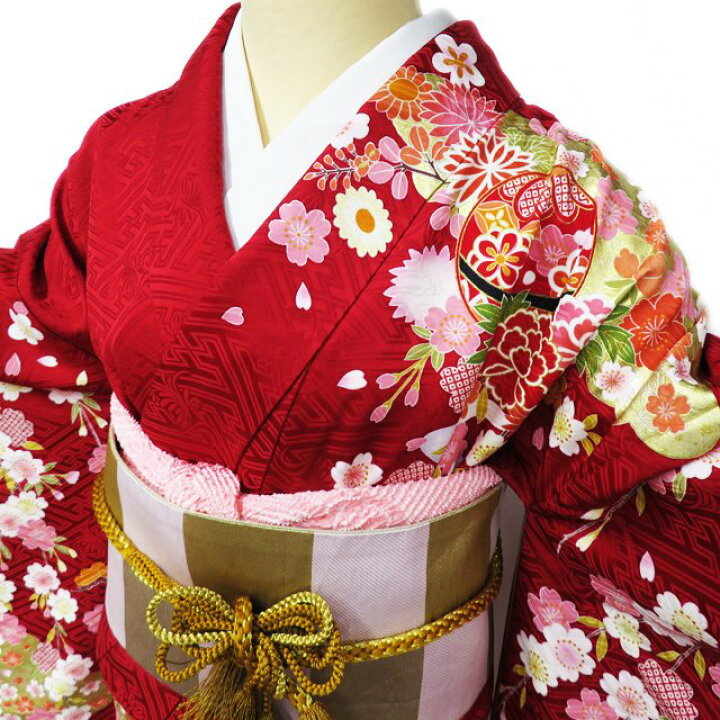 楽天市場】【 中古 】 振袖 着物 リサイクル 正絹 袷 花模様 松竹梅 
