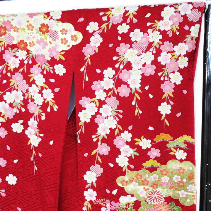 楽天市場】【 中古 】 振袖 着物 リサイクル 正絹 袷 花模様 松竹梅  