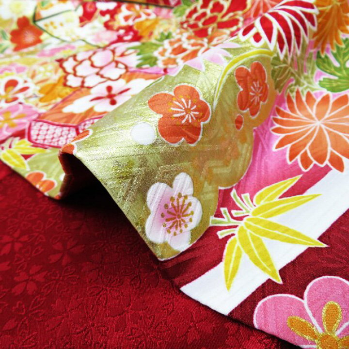 楽天市場】【 中古 】 振袖 着物 リサイクル 正絹 袷 花模様 松竹梅  