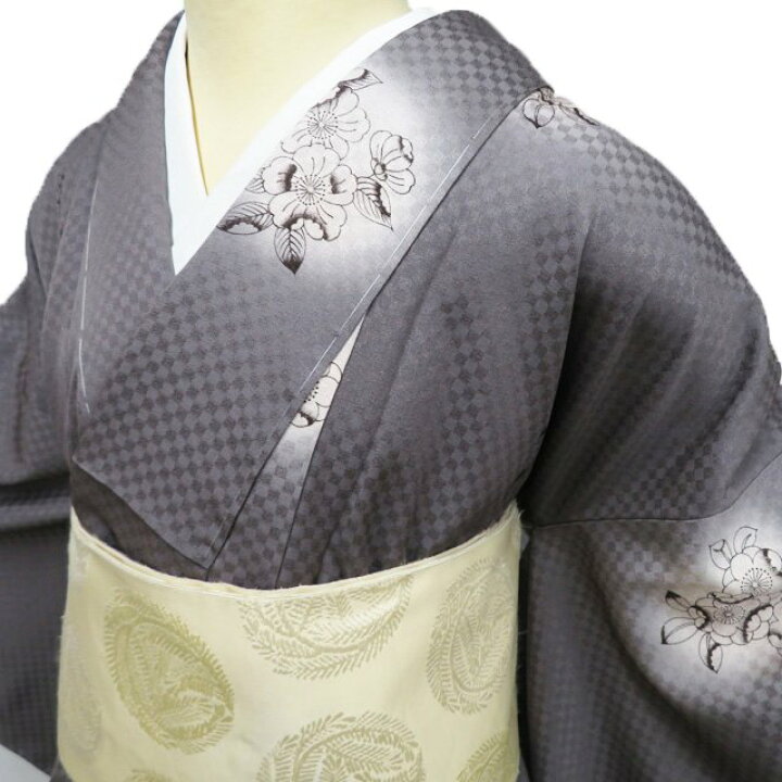 楽天市場】【 未使用 】 小紋 着物 正絹 袷 花模様 辻が花模様 地模様 
