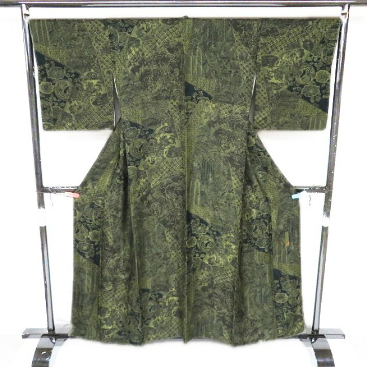 楽天市場】【 未使用 】 特選 小紋 着物 正絹 袷 カジュアル 友禅師  