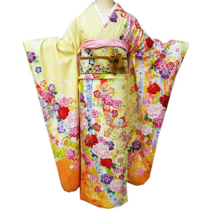 楽天市場】【 中古 】 振袖 襦袢 袋帯 3点 セット リサイクル着物 正絹 