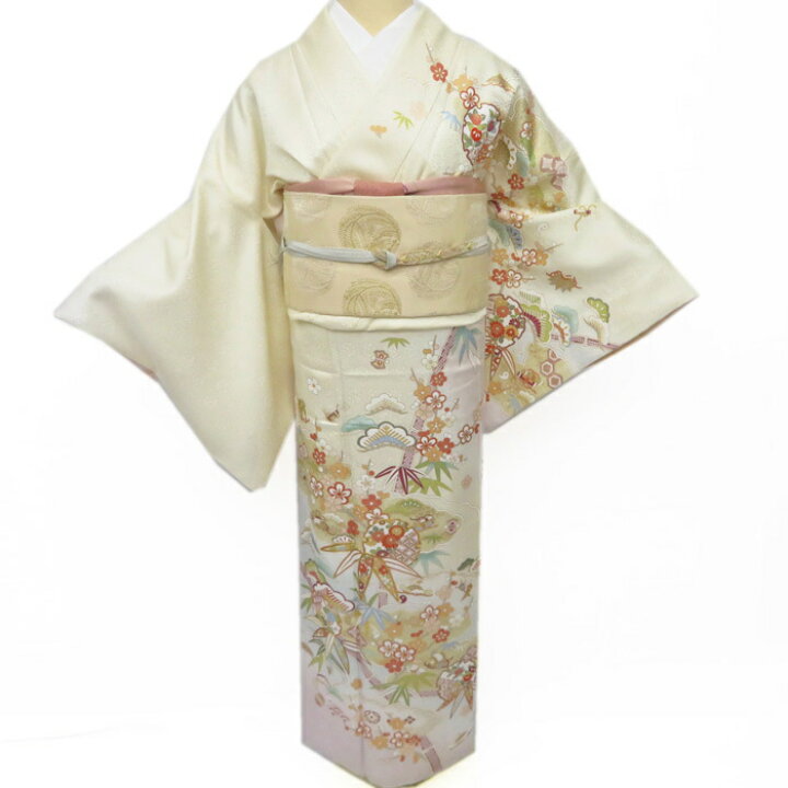 楽天市場】【 新品 】 訪問着 未使用 着物 松竹梅の図 宝尽くし 金駒 