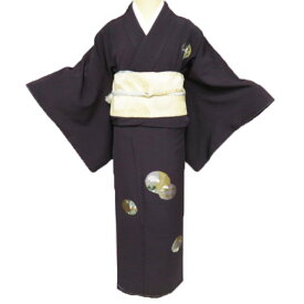 【 未使用 】 特選 付下げ 付け下げ 訪問着 正絹 袷 フォーマル 丸花文 月 刺繍 紅消鼠色 金銀 身丈159cm 裄64.5cm M A908-11 [ 和服 入学式 卒業式 母 お宮参り 入卒式 きもの 送料無料 きもの北條]