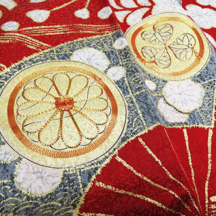 楽天市場】【 中古 】 振袖 着物 リサイクル 正絹 袷 金駒刺繍 花模様  