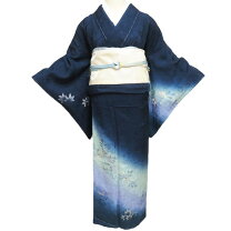 楽天市場】着物（カラーネイビー・種類（着物）付下げ）（和服 