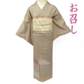 楽天市場】【 中古 】 色無地 リサイクル着物 正絹 袷 カジュアル 紋  