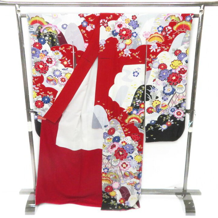 楽天市場】【 中古 】 振袖 リサイクル着物 正絹 鴛鴦に花模様 成人式 
