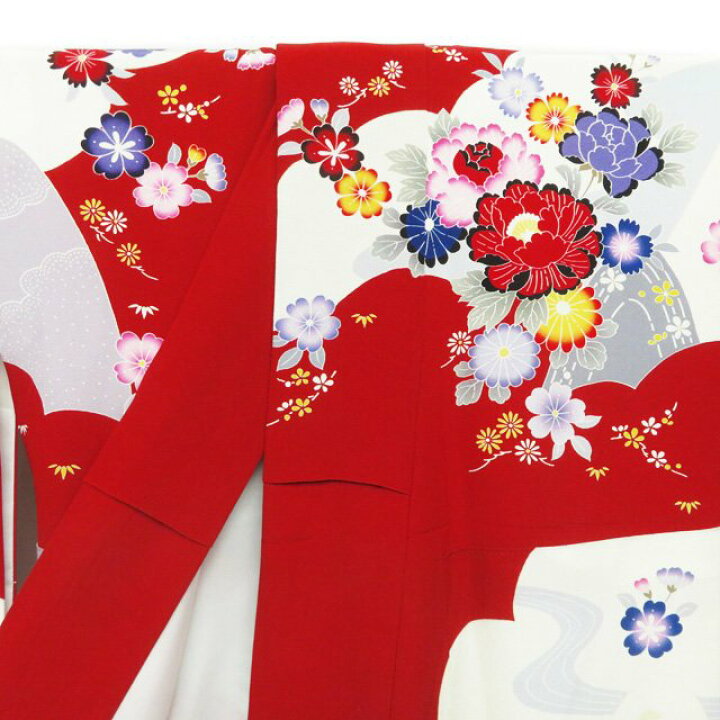 楽天市場】【 中古 】 振袖 リサイクル着物 正絹 鴛鴦に花模様 成人式  