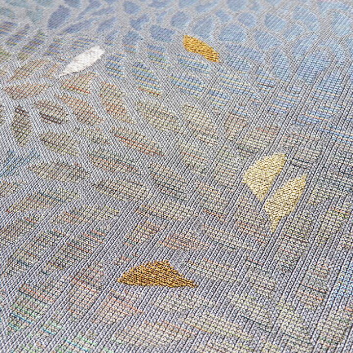 楽天市場】【 中古 】 袋帯 リサイクル 花模様 華文 銀色 多色 金銀 箔  