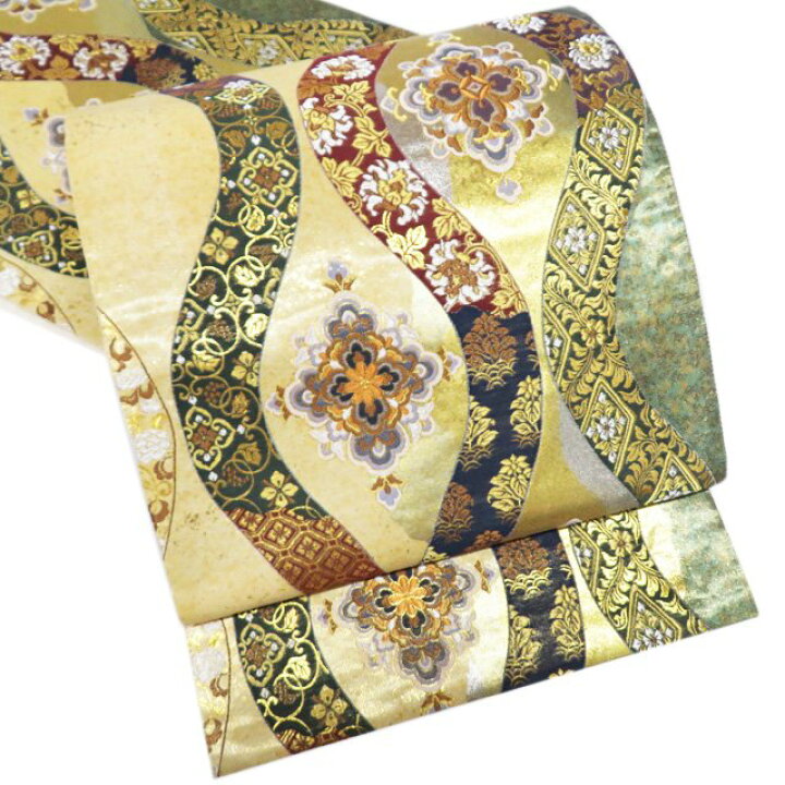 楽天市場】【 未使用 】 袋帯 正絹 フォーマル 仕立て上がり 六通 花立  