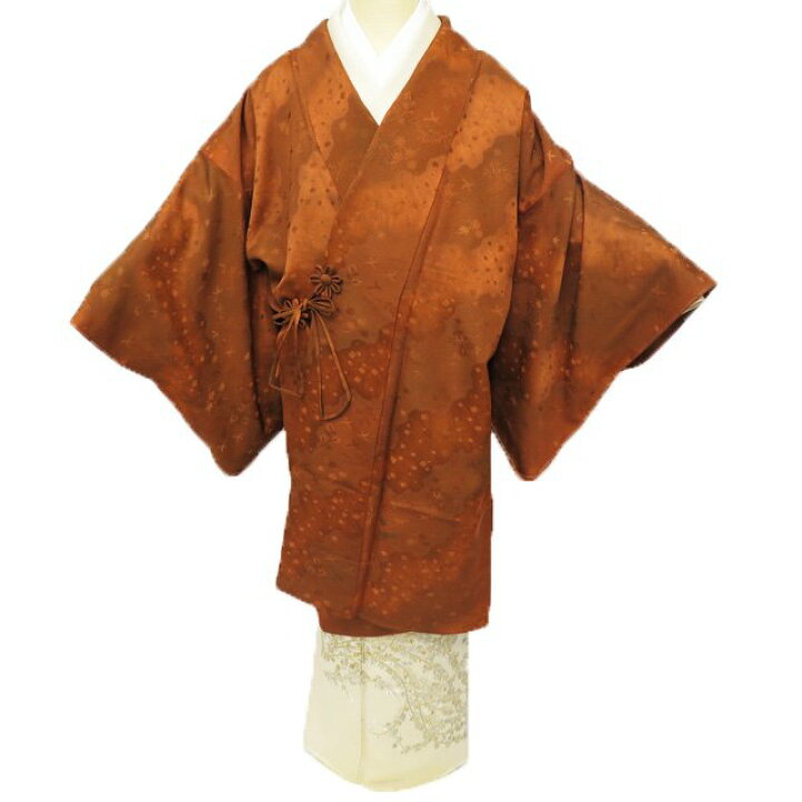楽天市場】【 未使用 】 道中着 コート 地模様 植物文様 紅葉 鳥 赤 