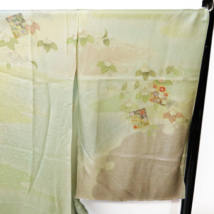 楽天市場】新品 訪問着 金駒刺繍入り 源氏香と四季の花 仮絵羽 