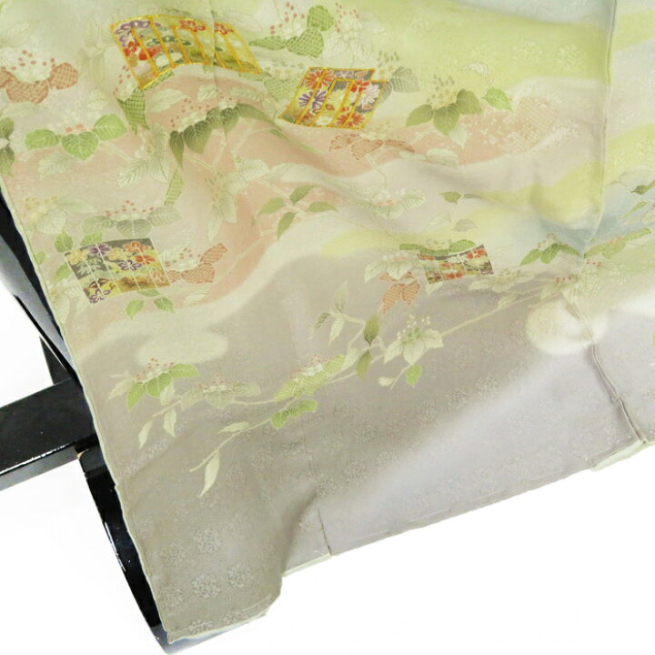 楽天市場】新品 訪問着 金駒刺繍入り 源氏香と四季の花 仮絵羽 