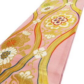 ＼ FINAL PRICE ／ 【 中古 】 振袖用 袋帯 リサイクル 着物 立涌に花模様 菊 正絹 成人式 結婚式 結納 パーティー A816-14 [ 正絹 アウトレット 振袖 袋帯 kimono 販売 セール バーゲン 送料無料 きもの北條]