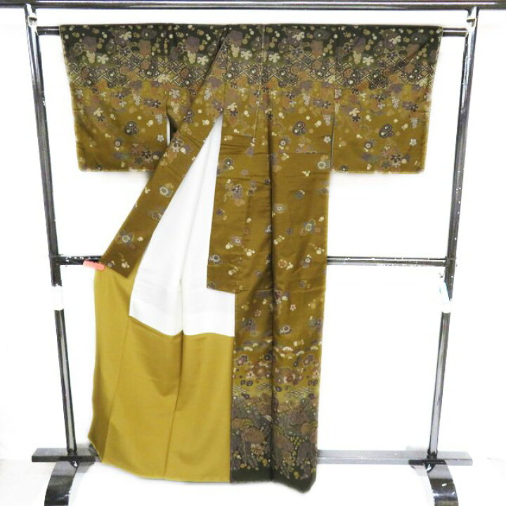 楽天市場】【 未使用 】 大島紬 着物 正絹 袷 セミフォーマル 花模様 
