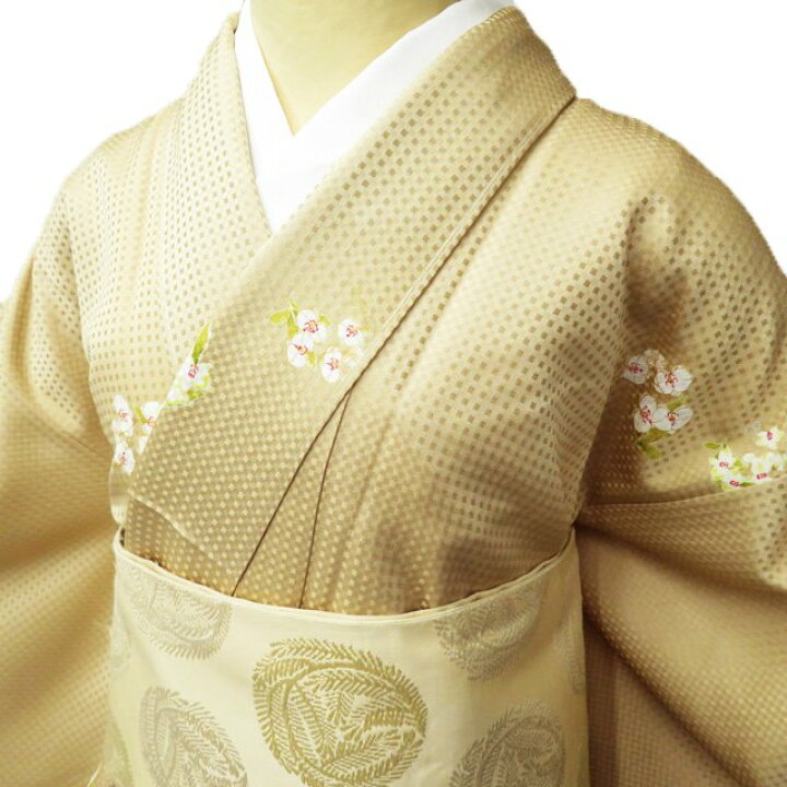 楽天市場】【 未使用 】 小紋 着物 正絹 袷 カジュアル 花模様 地模様 