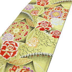 ＼ FINAL PRICE ／ 【 中古 】 振袖用 袋帯 花模様 牡丹 リサイクル 着物 成人式 結婚式 結納 パーティー A750-15 [ 正絹 アウトレット レンタルアップ 振袖 袋帯 中古 販売 セール バーゲン 送料無料 きもの北條]