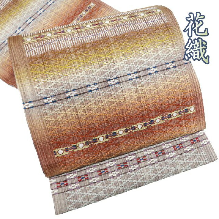 袋帯 バンブー織 正絹 六通 袋帯 紬 （楽天市場】【 未使用 】 袋帯  