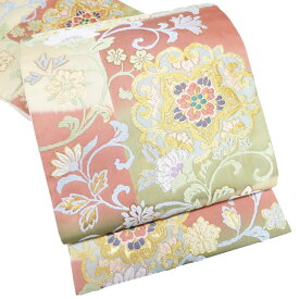 【 中古 】 袋帯 リサイクル 正絹 フォーマル 仕立て上がり 六通 唐織 花紋 華文 箔糸 多色 金銀 A1148-19 [結婚式 お宮参り お茶会 お茶席 茶道 七五三 式典 kimono 送料無料 きもの北條]