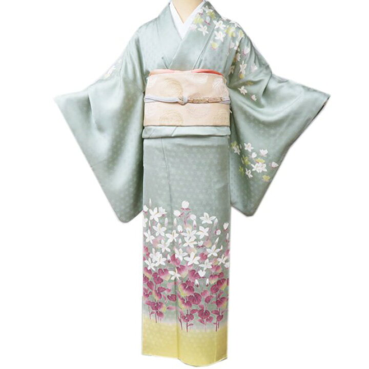 新品未使用の反物 正絹 シルク お着物 三越