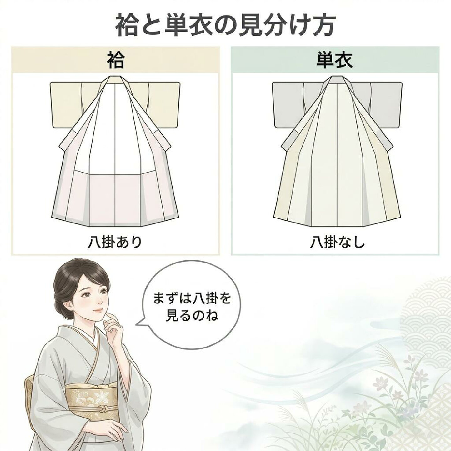 楽天市場 | 特選リサイクル着物 きもの北條 - 袷と単衣の見分け方と 