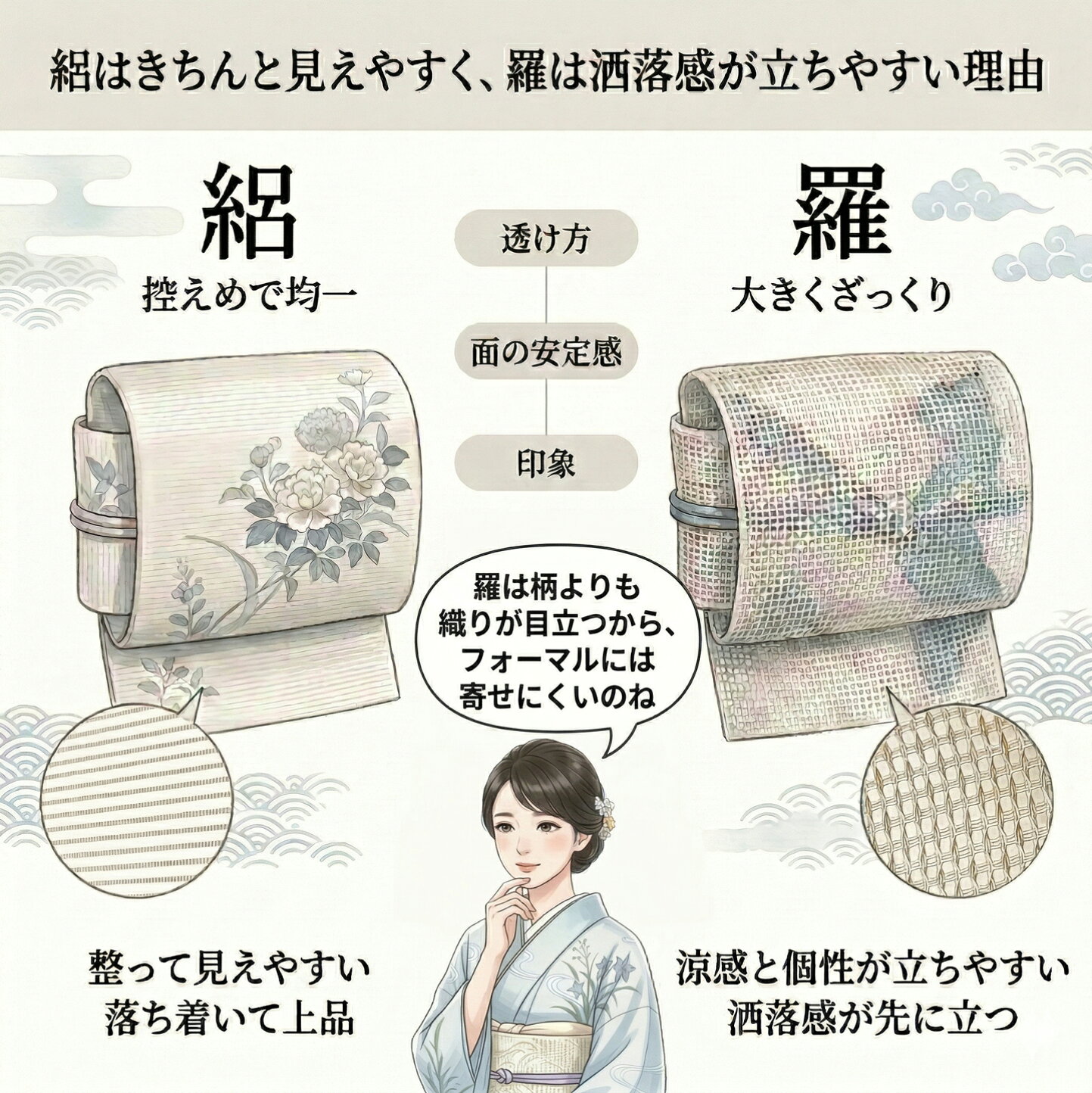 楽天市場 | 特選リサイクル着物 きもの北條 - 夏帯を選ぶ前に知りたい 
