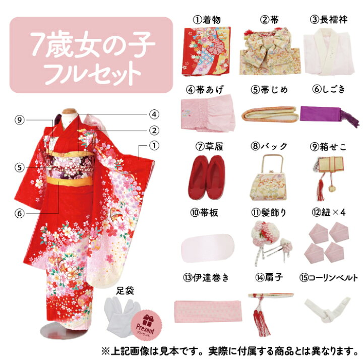 楽天市場】【レンタル】七五三 着物 7歳 フルセット レンタル 【7girl 