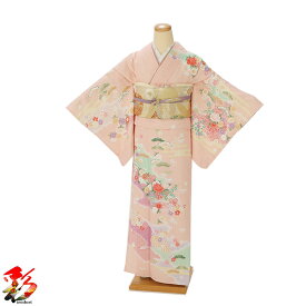 【レンタル】淡いピンク 雲華斜 hmg-101【訪問着 レンタル】(身長153cm〜163cm位) M L七五三 入学式 入園 卒業式 卒園式 お正月 結婚式 訪問着レンタル【往復送料無料】新品足袋プレゼント