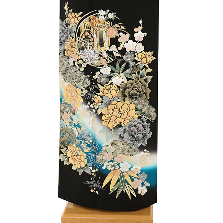 楽天市場】【レンタル】【桂由美】 黒留袖 『ブルー御所車 桂由美』ts 