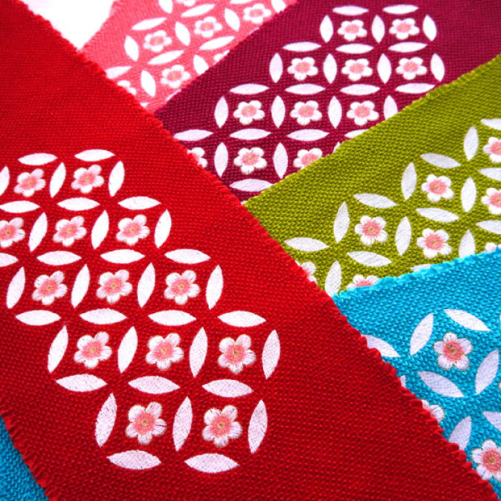 楽天市場】【送料無料】帯揚げ 刺繍 七宝梅 白 総絞り 振袖用 正絹 