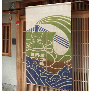 【送料無料】【本型染めのれん 帆掛け船 麻100% 88×150cm】麻のれん のれん 暖簾 万葉舎 京のれん 日本製 おしゃれ ロング 和風 インテリア 夏 春 秋 冬 日除け 風よけ 目隠し プレゼント 贈り物