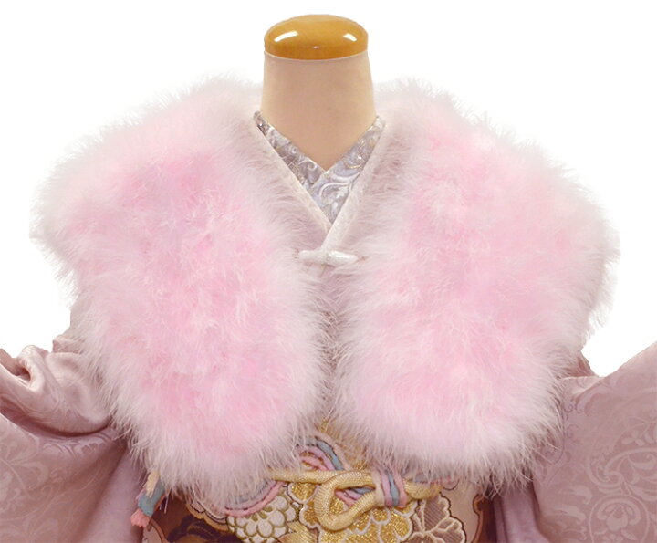 楽天市場】振袖 フェザーショール ピンク 【pink】【振袖用ショール 