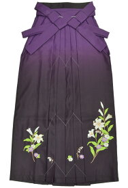 ぼかし刺繍袴　紫　ゆり　LLサイズ　（適応身長約165cm前後）　【卒業式】【はかま】【女性】【レディース】