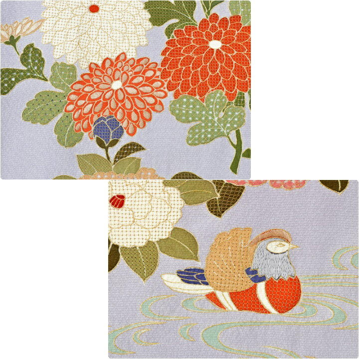 楽天市場】逸品 圧巻 総刺繍 訪問着 桜ねずみ色 花々 総蘇州刺繍 