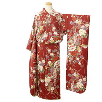 楽天市場】振袖 中古（カラーレッド）（着物｜和服）：レディース 