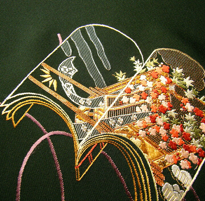 楽天市場】竹屋町刺繍 日本刺繍 付け下げ 附下 つけさげ 反物 袷 単衣 