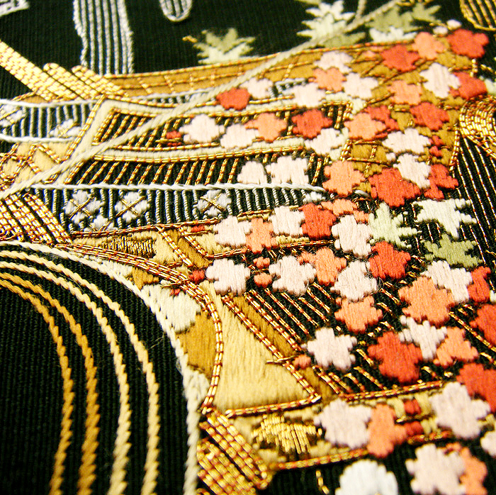楽天市場】竹屋町刺繍 日本刺繍 付け下げ 反物 袷 単衣 お茶席 訪問着 