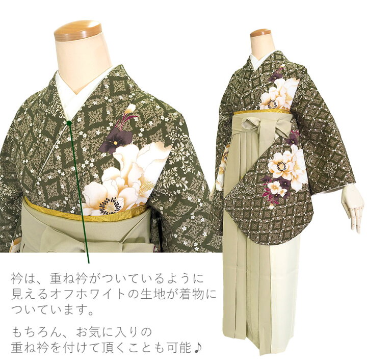 楽天市場】卒業式 二尺袖 着物 袴用 単品 アイボリー ブラウン 