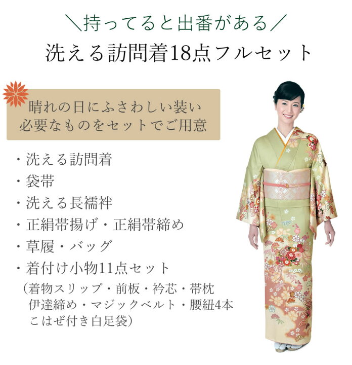 1つ紋入作家物正絹訪問着袋帯帯締め帯揚げフルセットY171 