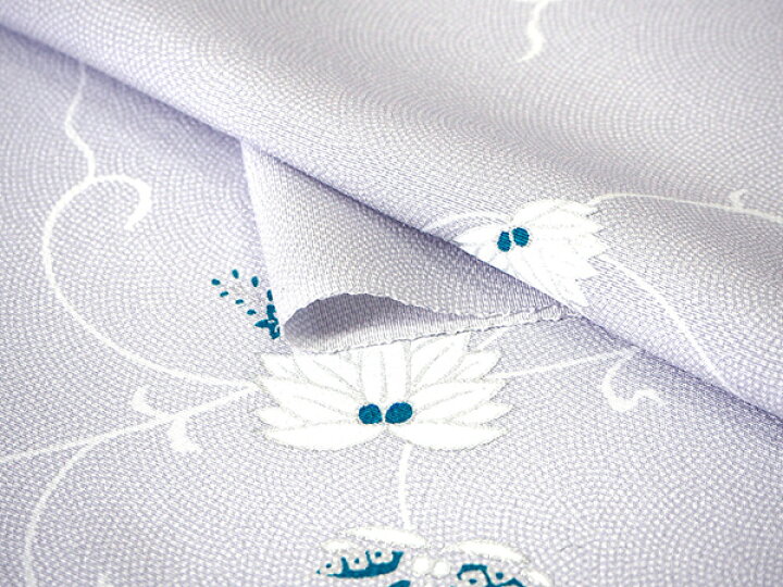 楽天市場】正絹 小紋 反物 丹後ちりめん 薄灰紫 鮫小紋 蔦と花 フル  