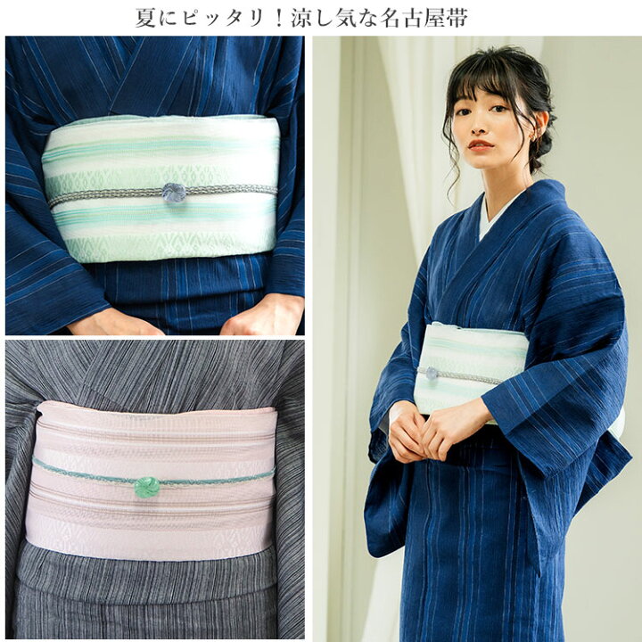 楽天市場】名古屋帯 紗 献上柄 日本製 お仕立て上がり 小紋 単衣 着物  