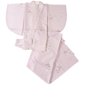 夏用 二部式着物 洗える着物 夏の絽 M L サイズ 5柄 ホワイト グリーン 薄紫 ピンク紫 縞 麻の葉 花の丸