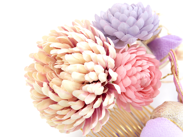 楽天市場】成人式 髪飾り 薄紫 菊 ヘアアクセサリー 花 ダリア