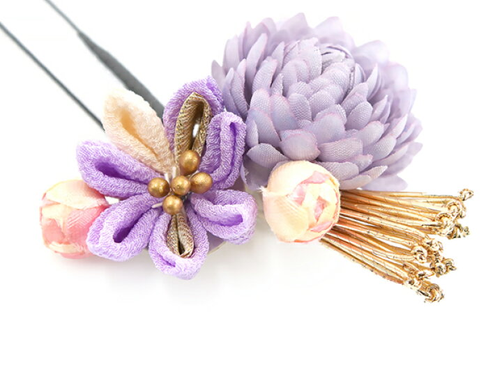 楽天市場】成人式 髪飾り 薄紫 菊 ヘアアクセサリー 花 ダリア 