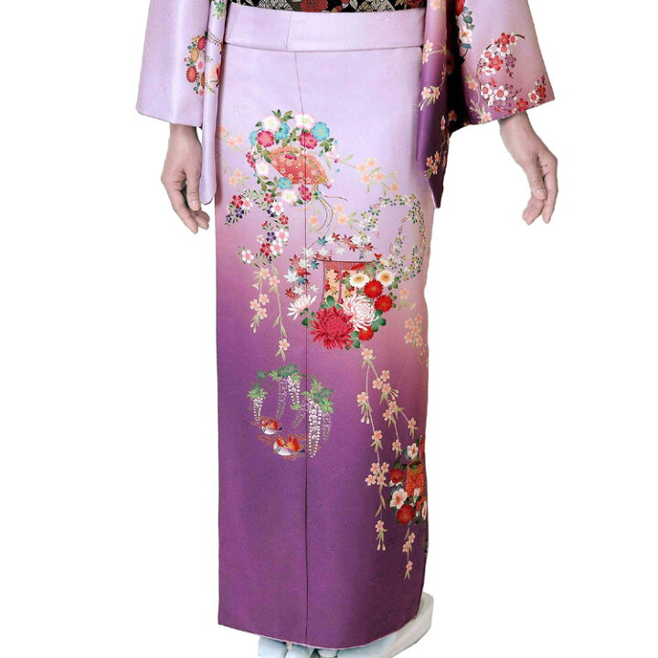 楽天市場】訪問着 セット 購入 ピンク紫ぼかし地吉祥花の丸 5点セット  