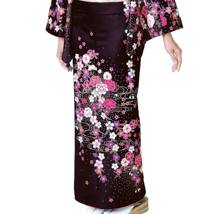 楽天市場】訪問着 セット 購入 濃赤紫地桜尽くし 5点セット フリー  