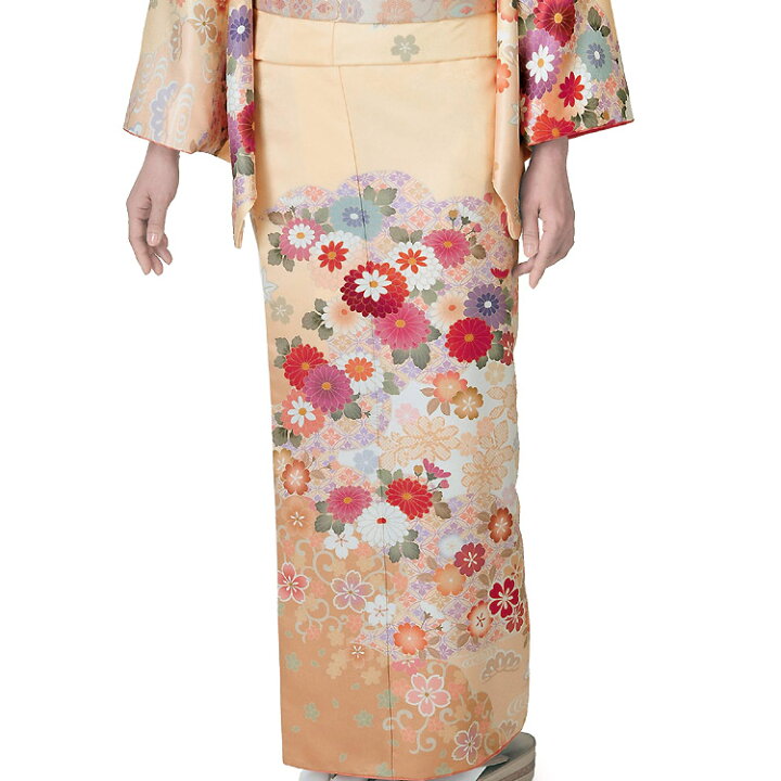 楽天市場】訪問着 セット 購入 薄オレンジ地 雲取り吉祥花 18点フル  